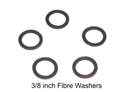 Large Fibre Washers 3/8 inch.  (x5)