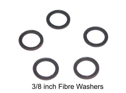 Large Fibre Washers 3/8 inch.  (x5)