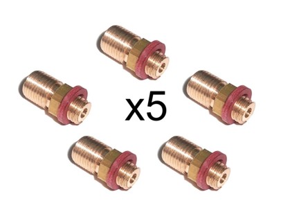 BULK BUY (x5) 1/4 inch Foot Pump Adapter